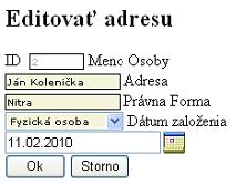 Obr�zok formul�ra PxEdit - rozh�dzan� prvky